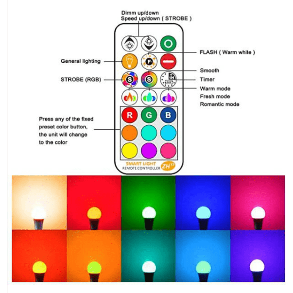 TheraSauna Sauna Accessories Therasauna Chromotherapy Color Changing LED Light Bulb with Remote Control