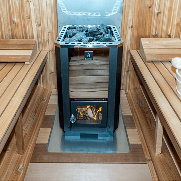 Leisurecraft Sauna Karhu Wood Burning Sauna Heater with Rocks ($1429) Leisurecraft CT Harmony Barrel Sauna - 2-4 Person